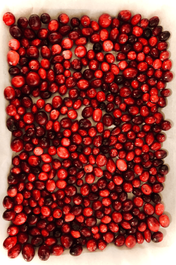 a bunch of cranberries