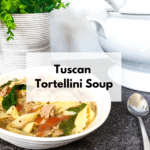 Slow Cooker Tuscan tortellini soup | crockpot tortellini soup | slow cooker creamy tortellini soup | creamy chicken tortellini soup | creamy tortellini sausage soup | tortellini soup with sausage | Tuscan tortellini stew