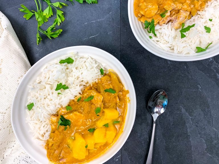 Mango Curry Chicken Slow Cooker Freezer Meal