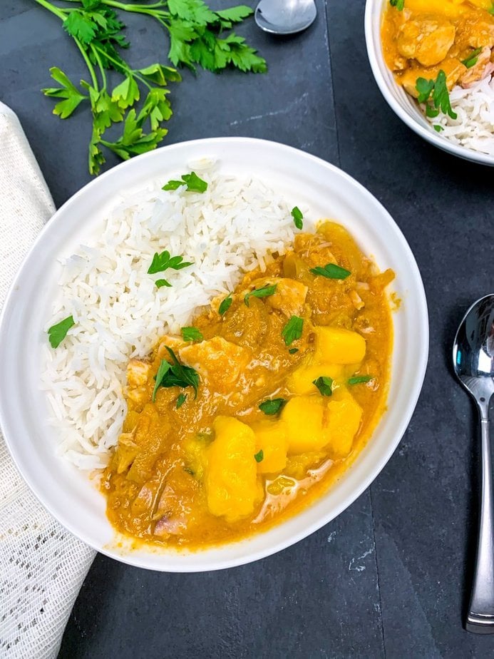 Mango Curry Chicken Slow Cooker Freezer Meal – My Family Dinner