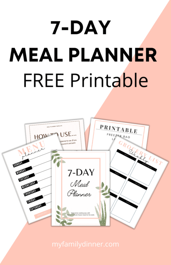 7 day meal planner