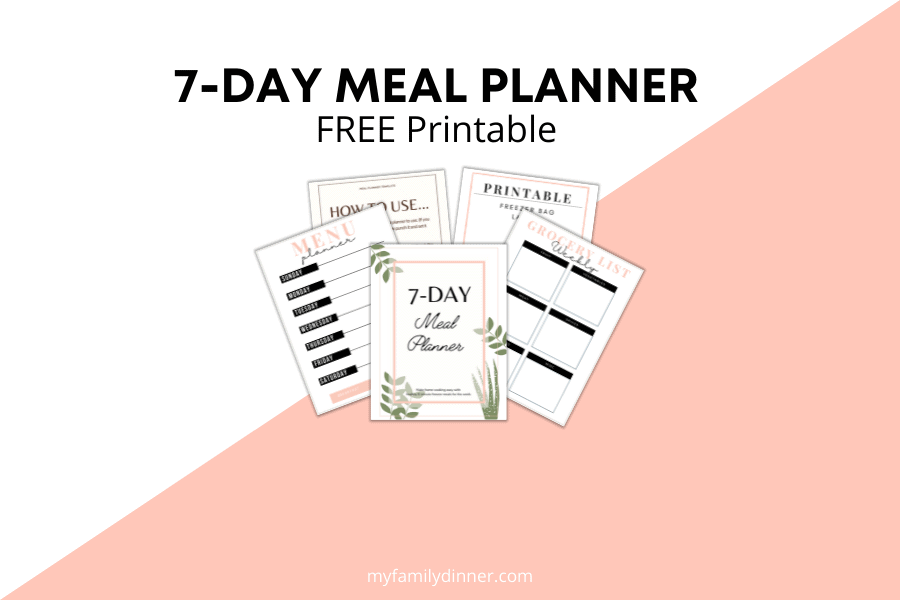 7 day meal planner