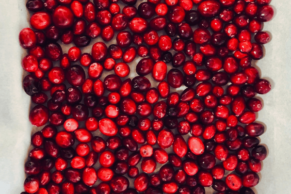 a whole bunch of cranberries