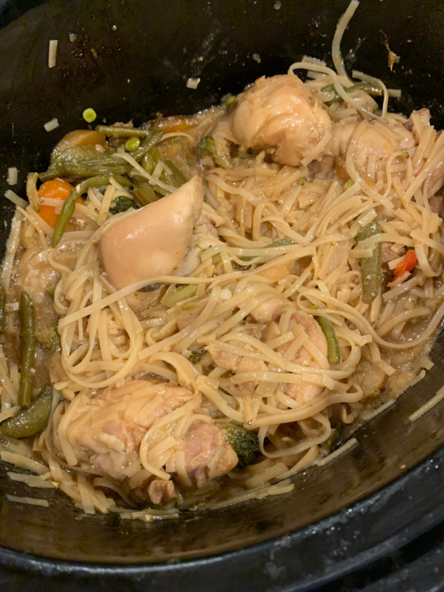 Chicken Stir Fry Freezer Meal Recipe with Rice Noodles